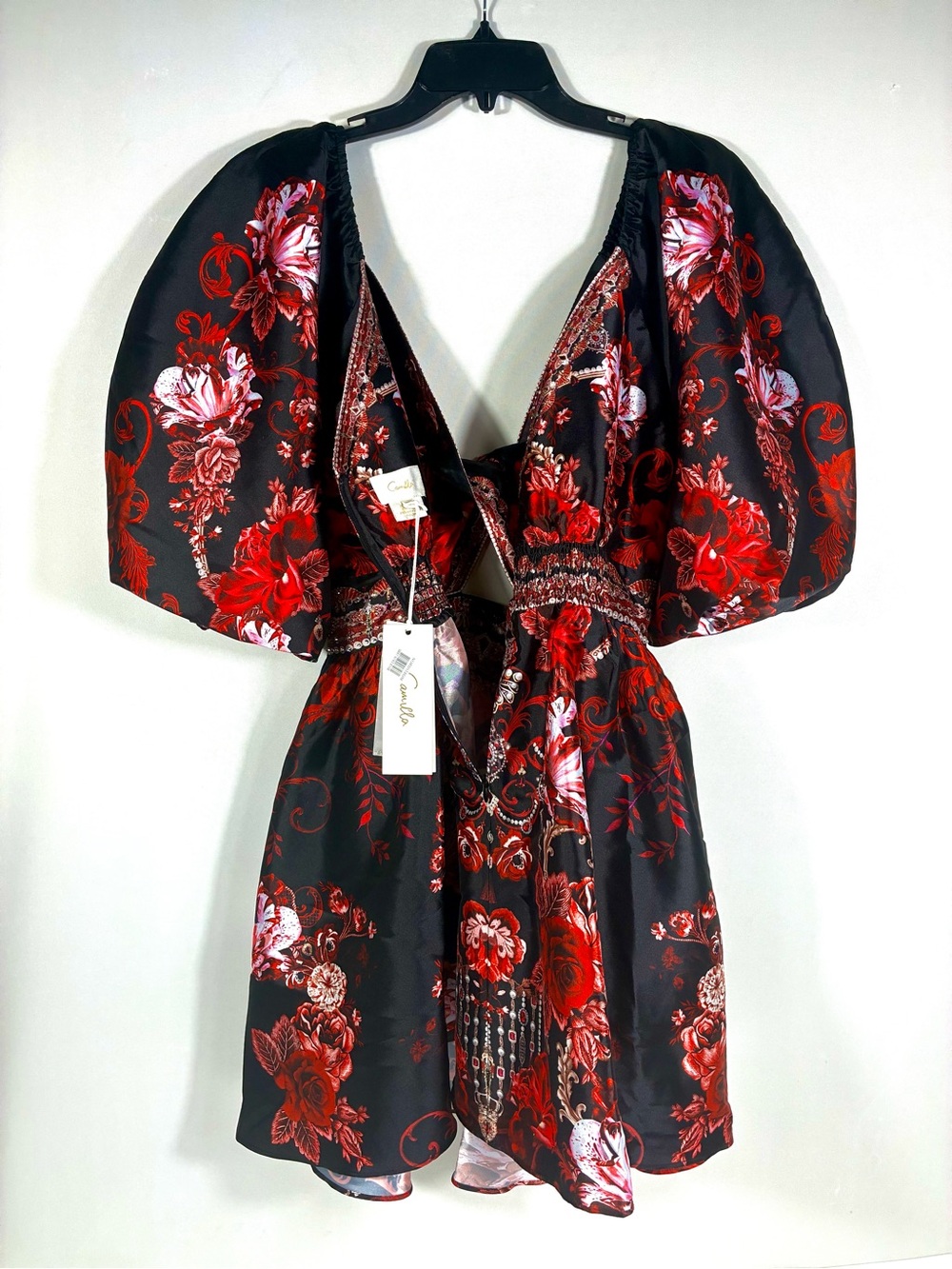 Camilla Sisterhood of the Rose Puff Sleeve Mini Dress Medium NWT - Picture 13 of 17